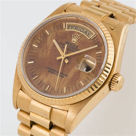 wood dial for rolex day date|Rolex Day-Date stone dial.